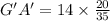 G'A' = 14\times \frac{20}{35}