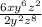 \frac{6xy^{6}z^{2} }{2y^{2}z^{8}}