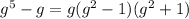g^5-g=g(g^2-1)(g^2+1)