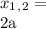 x_1_,_2 =  \frac{-b  +/-  \sqrt{b^2-4ac}}  }{2a}  &#10;&#10;