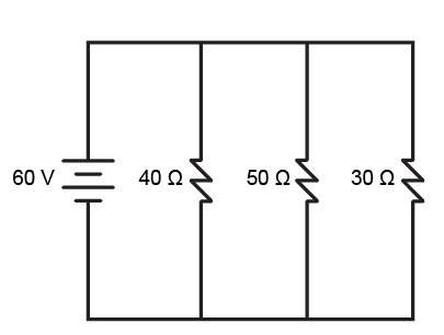 Acircuit is built based on the circuit diagram shown. what is the current in the 50 ω resistor? a)