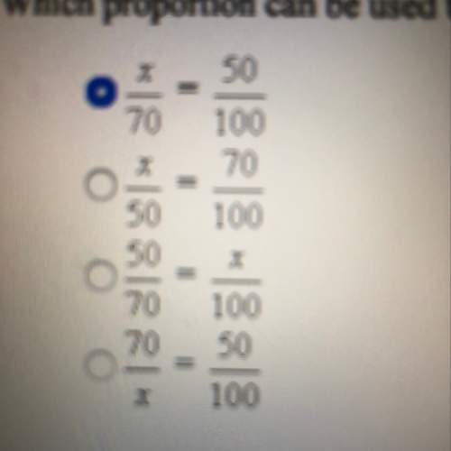 Witch proportion can be used to solve the following percent problem what is 50% of 70