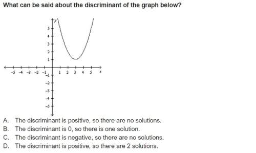 What can be said about the discriminant of the graph below?