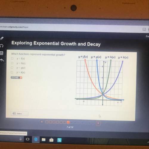 Which function represents exponential growth y=f(x) y=h(x) y=g(x) y=k(x)