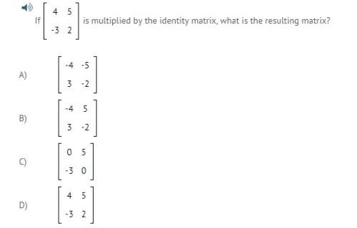 If it is multiplied by the identity matrix, what is the resulting matrix?