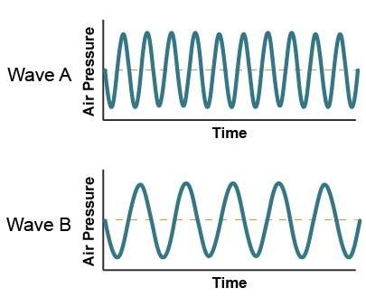 Look at the two wave diagrams. which best describes the difference between wave a and wave b? wave