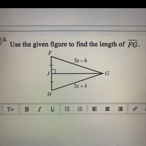 Use the given figure to find the length of fg