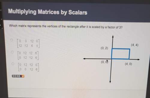 Which matrix represents the vertices of a rectangle after it is scaled by a factor of 3