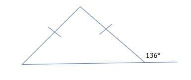 Find the measure of the missing angles in the triangle.