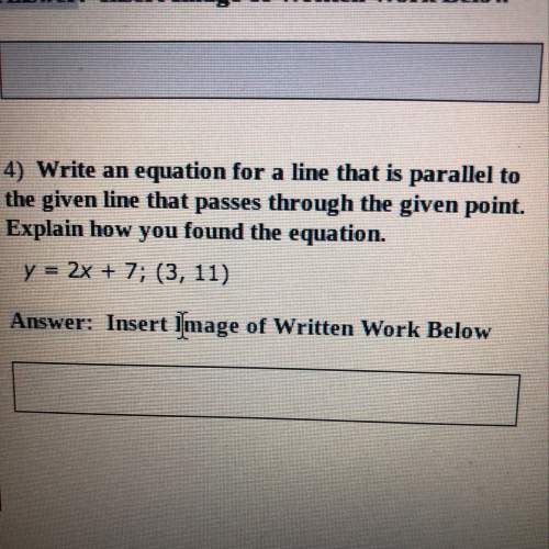 Write an equation for a like that is parallel to the given point. explain how you found the equation