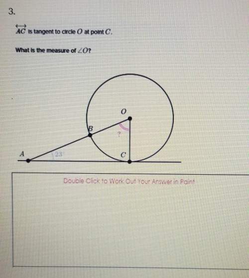 Ac is tangent to circle o at point c. what is the measure of o?