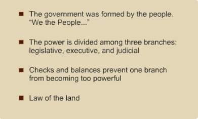 The principles shown in the box (attached) are found in the u.s. constitution. which of the followin