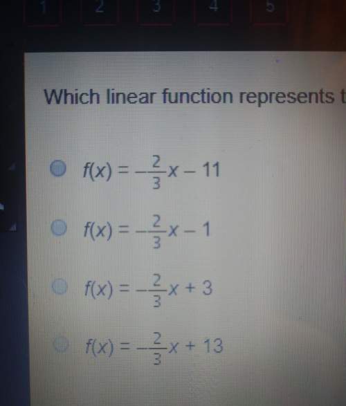 Which linear function represents the line given by the point slope equation y + 7= 2/3(x+6)