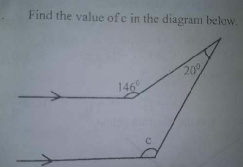 Find the value of c using the diagram below