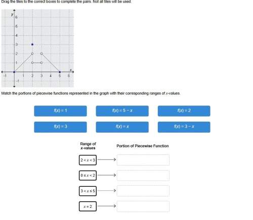 25 points! matching problem! match the portions of piecewise functions represented in the graph wi