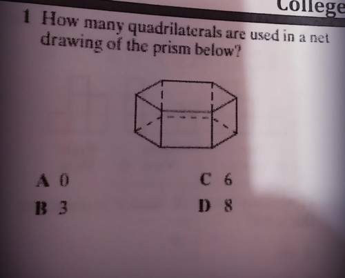 How many quadrilaterals are used in a net drawing of the prism below