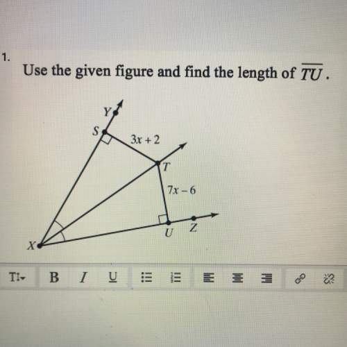 Use the give figure and find the length of tu