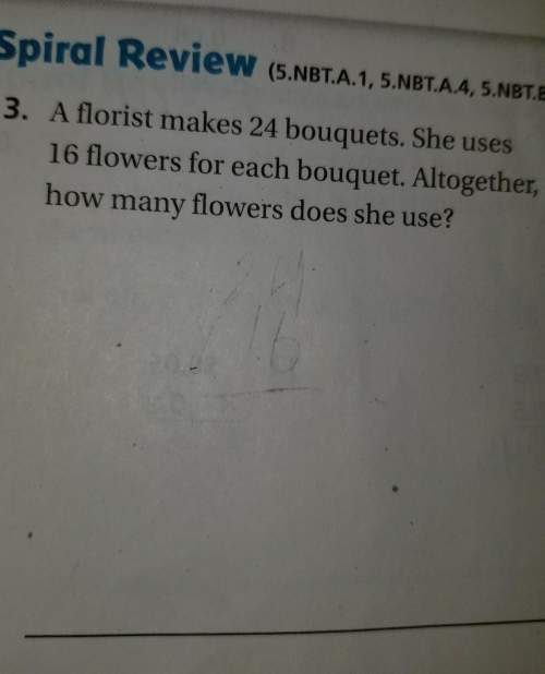 Aflorist makes 24 bouquets she uses 16 flowers for each bouquet altogether how many flowers does she