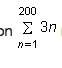The expression (picture) represents the sum of the first 200 multiples of 3. what is the sum of the