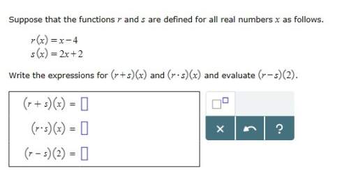 Question belowsuppose that the functions rand sare defined for all real numbers xas follows. =rx−x4=