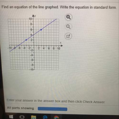 What is the equation of the line graphed in standard form ?