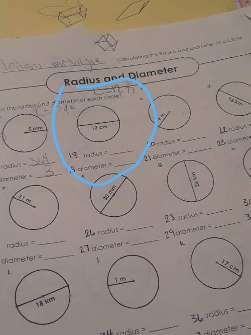 Ineed to find the radius and the diameter of this circle