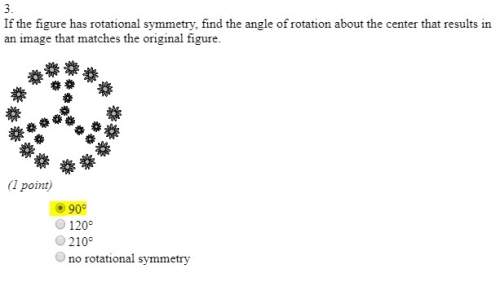 Me with this! if the figure has rotational symmetry, find the angle of rotation about the center t