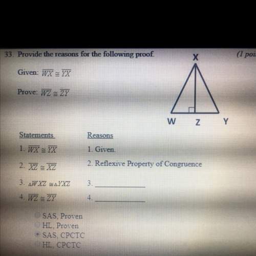 Provide the reasons for the following proof. i think the answer is c