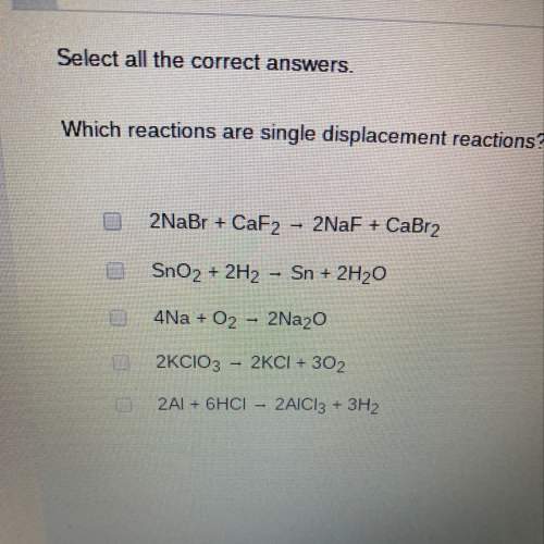 Which reactions are single displacement reactions?
