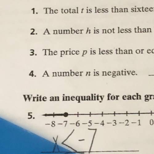 How do i write an inequality for this sentence? just number 4