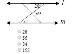 7. find the value of x for which l is parallel to m. the diagram is not to scale.