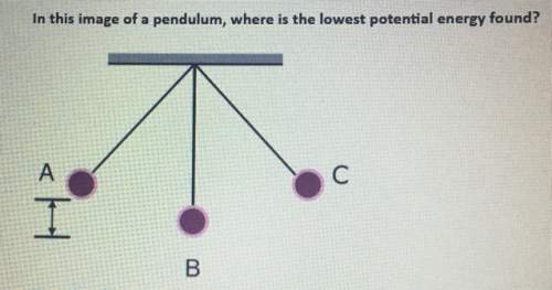 In this image of a pendulum, where is the lowest potential energy found?