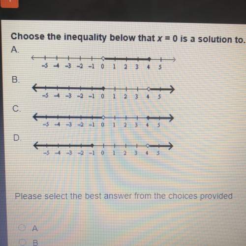 Choose the inequality below that x=0 is a solution to.