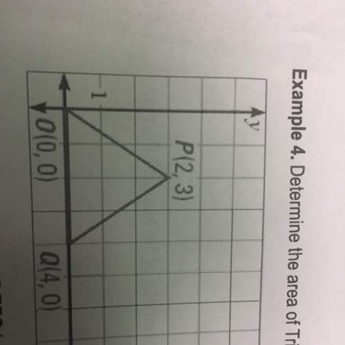 Determine the area of triangle opq.