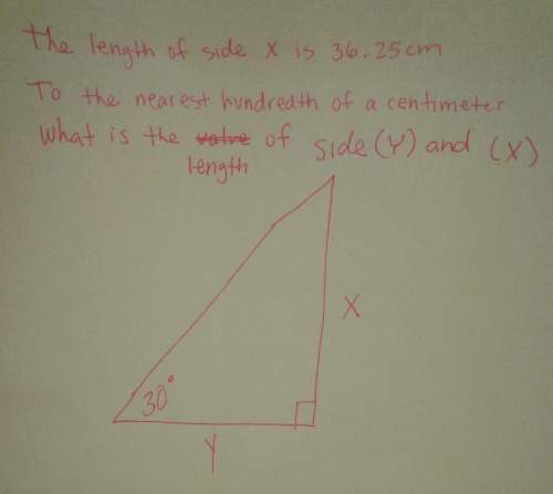 The length of side x is 36.25 solve for y and x