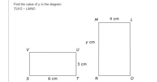 Find the value of y in the diagram. tuvs ~ lmno