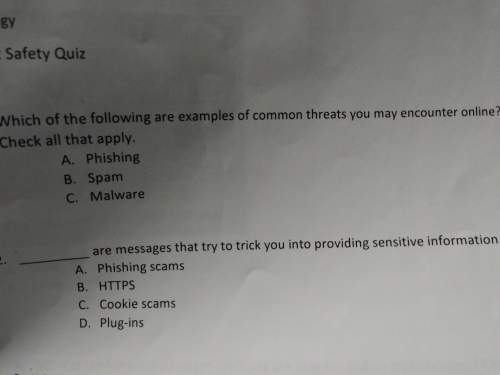 Which of the following are examples of common threats you may encounter online?