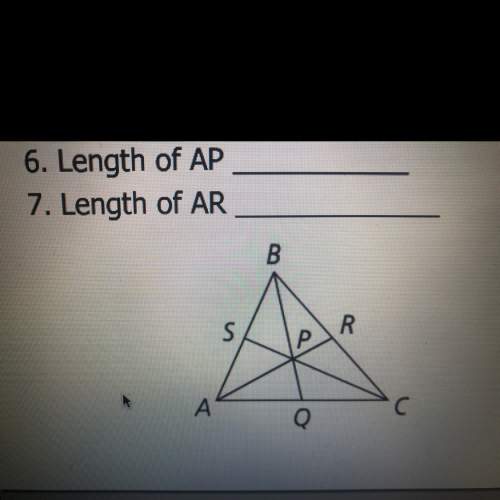 In the figure below, p is the centroid of the triangle abc. find the length of ap and ar when pr is