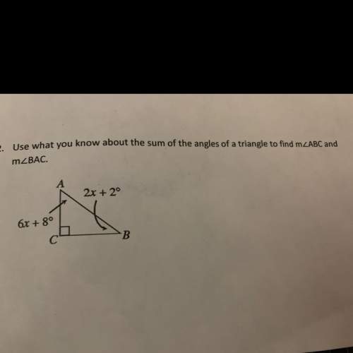 Use what you know about the sum of the angles of a triangle to find m