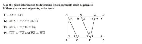 Use the given information to determine which segments must be parallel. if there are no segments, wr