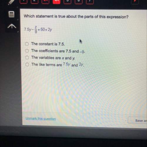 Which statement is true about the parts of the expression