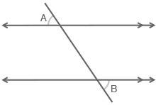 Which of the following best represents the relationship between angles a and b? a = b a = 180 degre