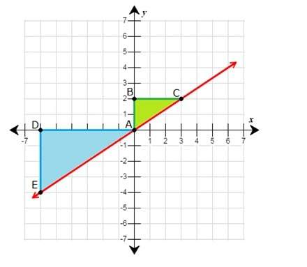Which angles of the triangles measure 90°?