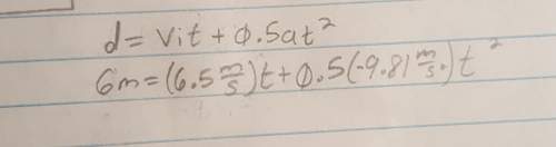 How to i isolate t? (time value)sorry for the messy writing. it says: 6m=(6.5m/s)t+0.5(-9.81m/s^2)
