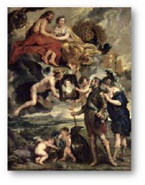 What does the famous painting above showcase? a. characteristics of the italian renaissance b. char
