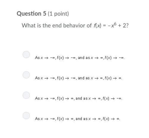 What is the end behavior of [tex]f(x)=-x^6+2[/tex] ?