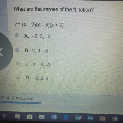 What are the zeros of the function? y=(x-2)(x-3)(x+3)