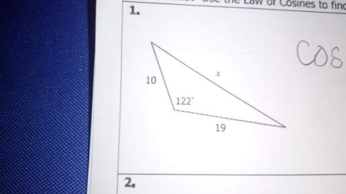 Use the law of cosines to find each missing side