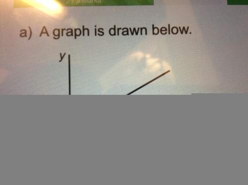 Agraph is drawn (see picture). explain how you know that y is not directly proportional to x.&lt;