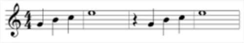 How many pickup notes are in the musical excerpt? a. oneb. threec. twod. four